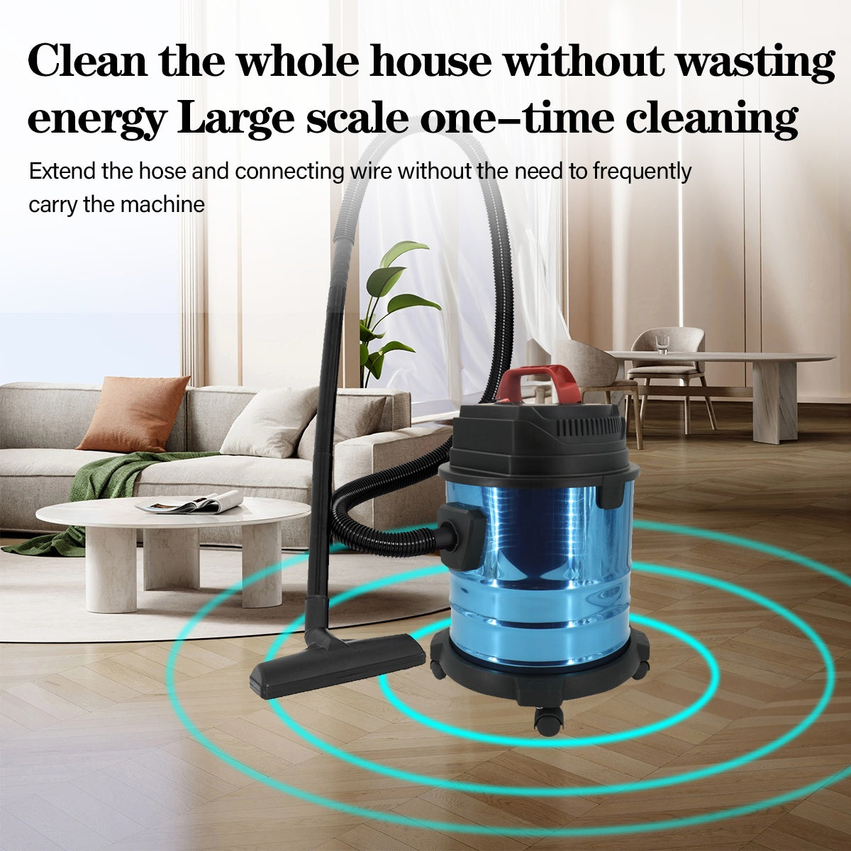 19000Pa Vacuum Cleaner Wet And Dry 20L Cylinder Powerful Compact Blower Cleaner