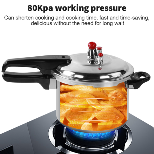 7LHome Dual Handle Aluminum Pressure Cooker Kitchen Catering Cookware UK