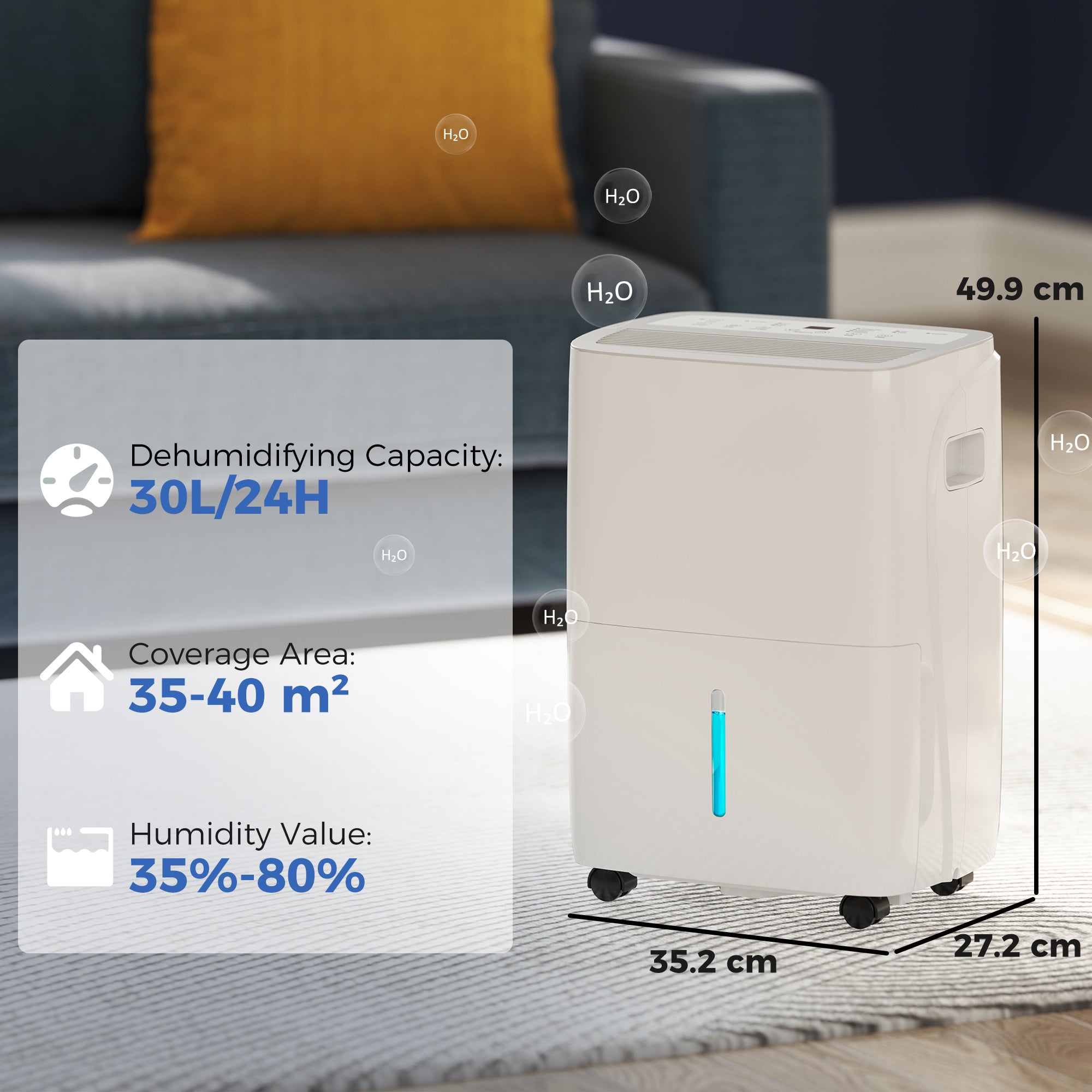 30L Dehumidifier for Home & Large Rooms | Fast UK Delivery