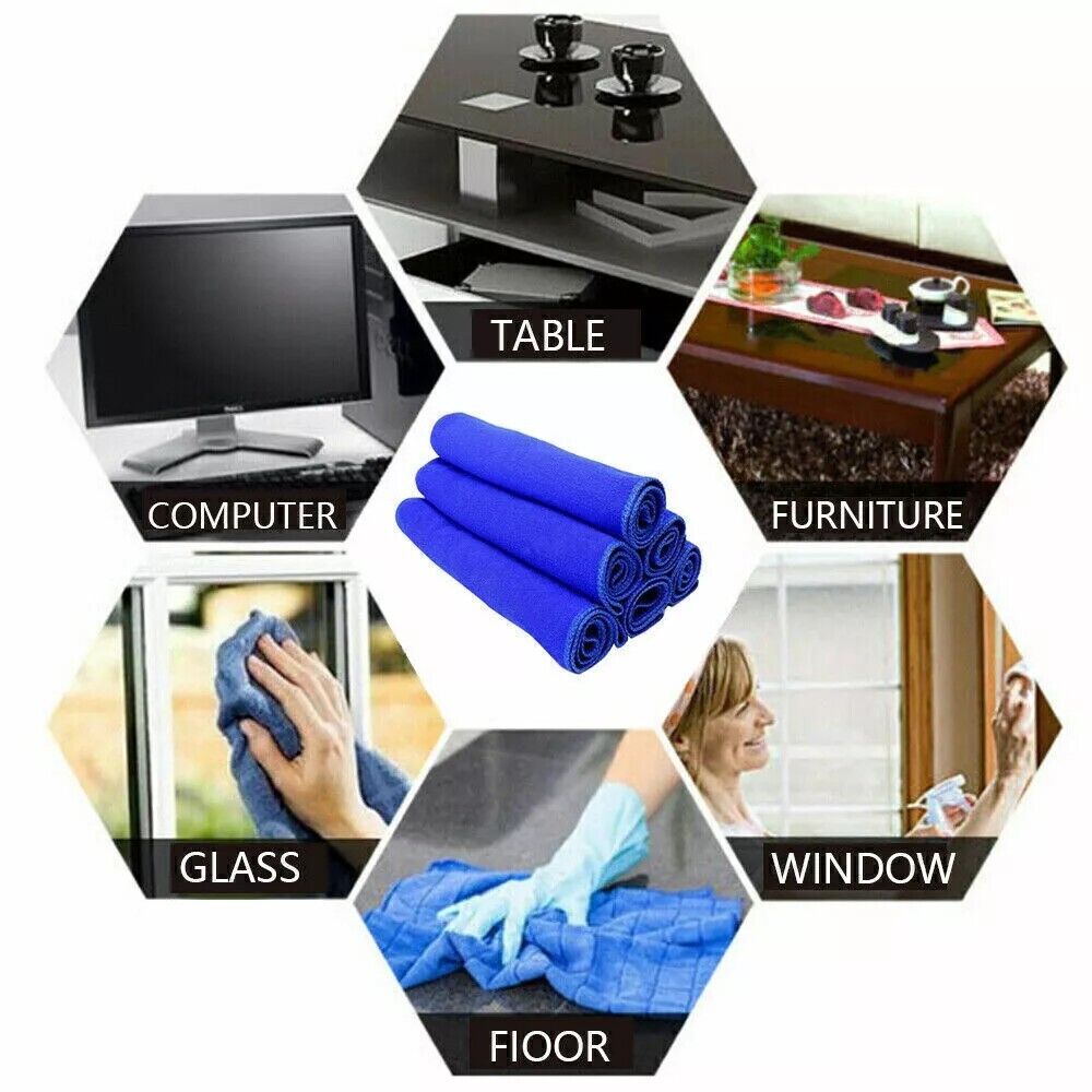 50X LARGE MICROFIBRE CLEANING AUTO CAR DETAILING SOFT CLOTHS TOWEL DUSTER WASH