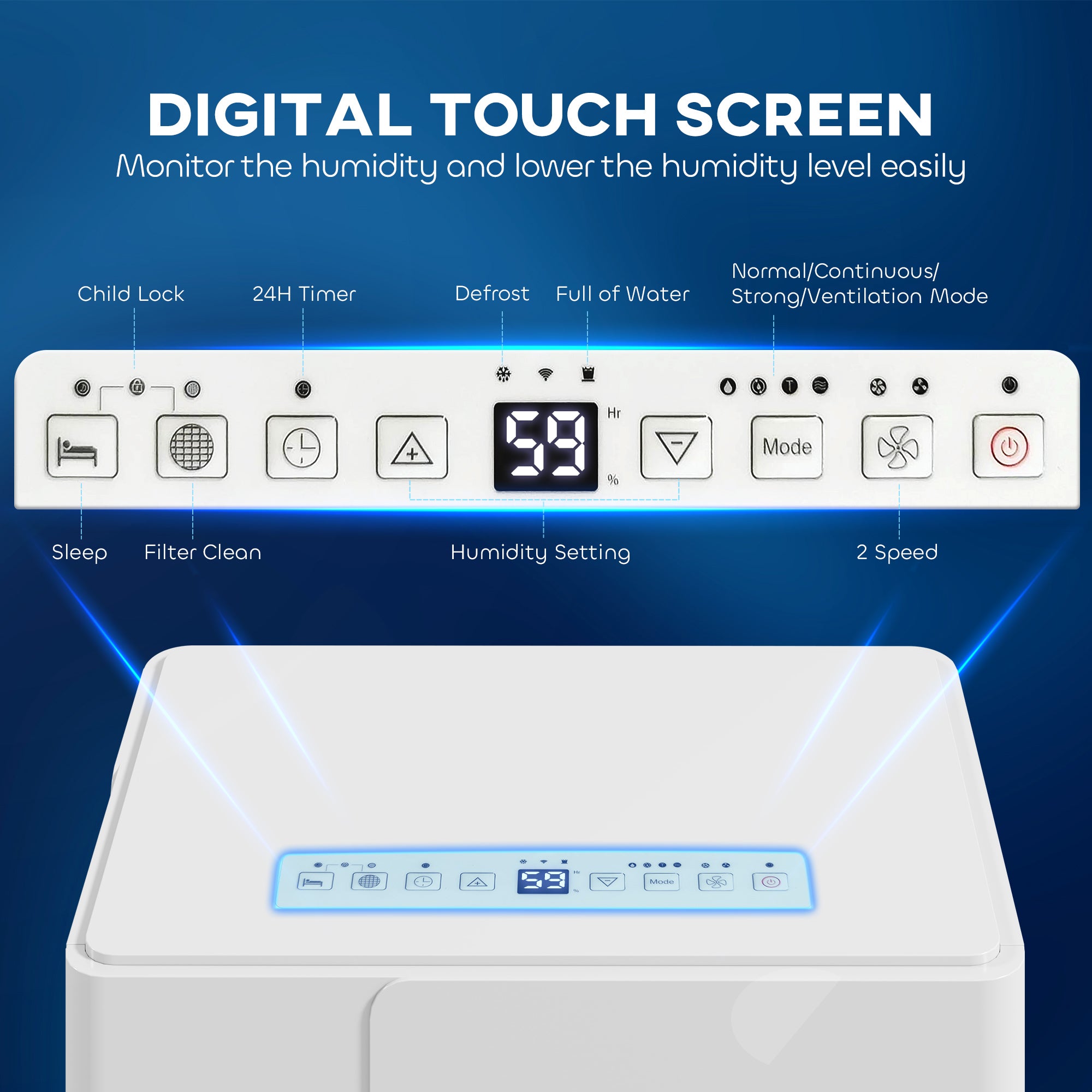 30L Clothes Dryer Dehumidifier - White