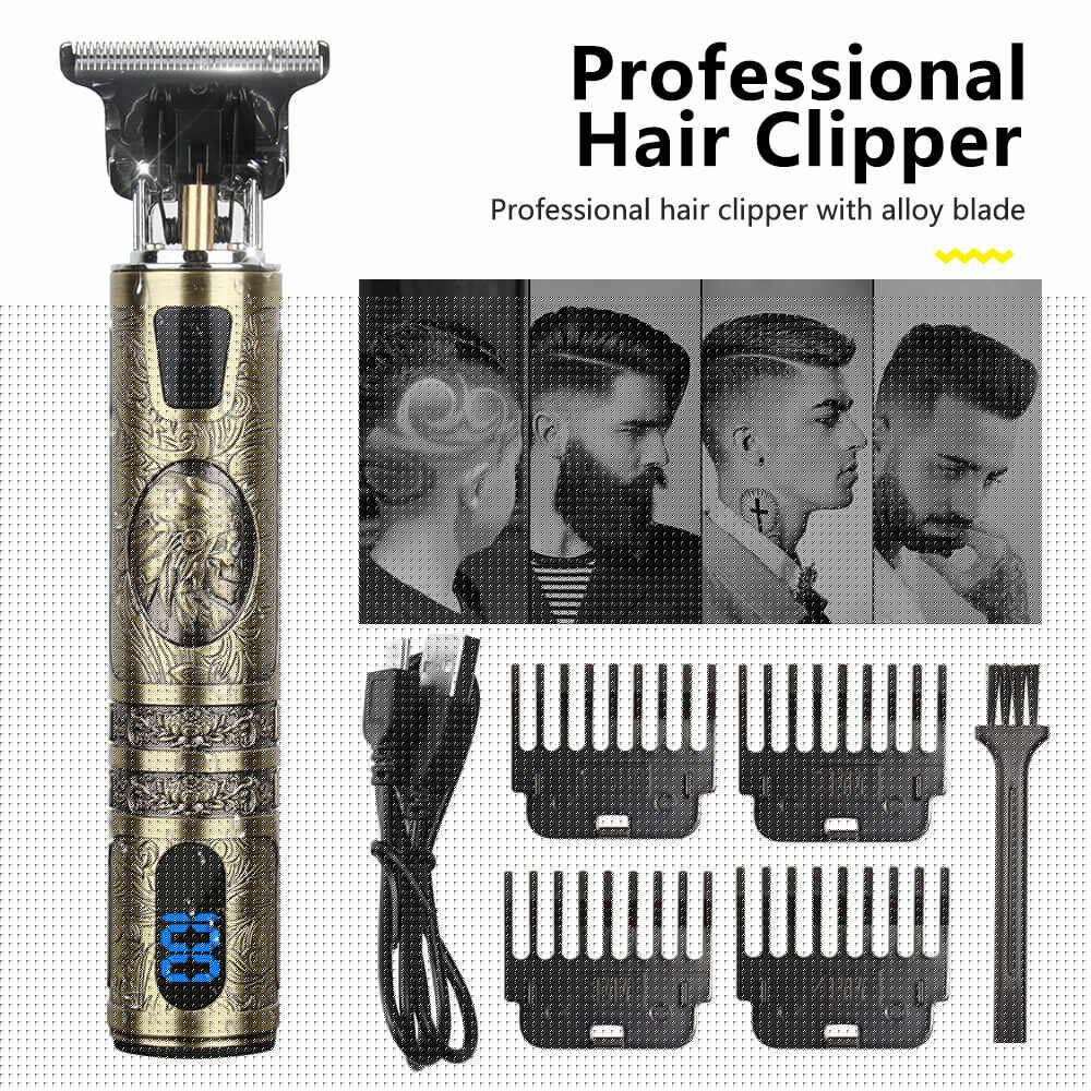 Beard Trimmer Hair Clippers Men's Shaver Cordless Hair Cutting Kit Barber Shaving Machine USB Rechargeable
