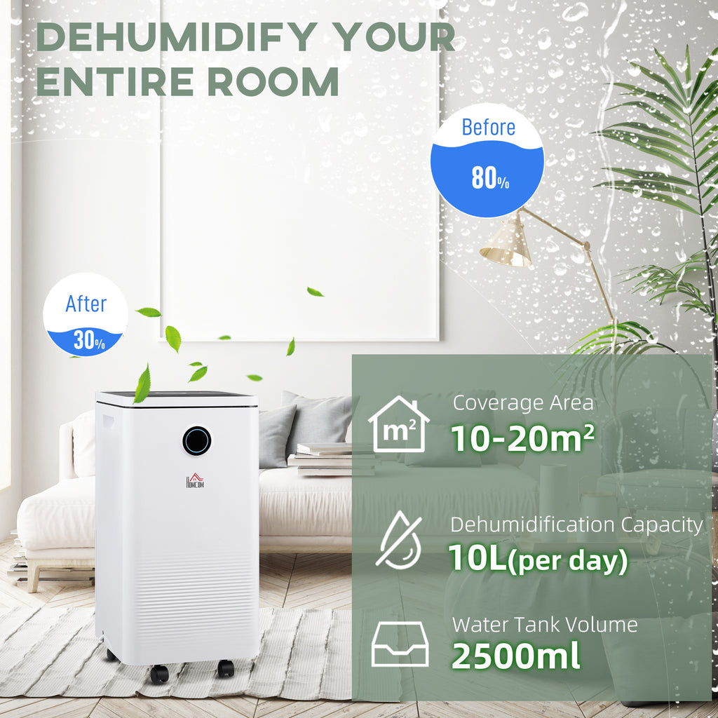 10L/Day Home Dehumidifier – Bedroom, Basement & Medium Rooms | Nova Home UK