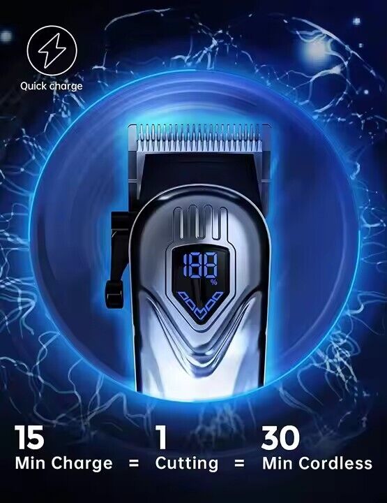 Professional Men Hair Clippers Trimmer Kit Cutting Machine Cordless Barber Salon