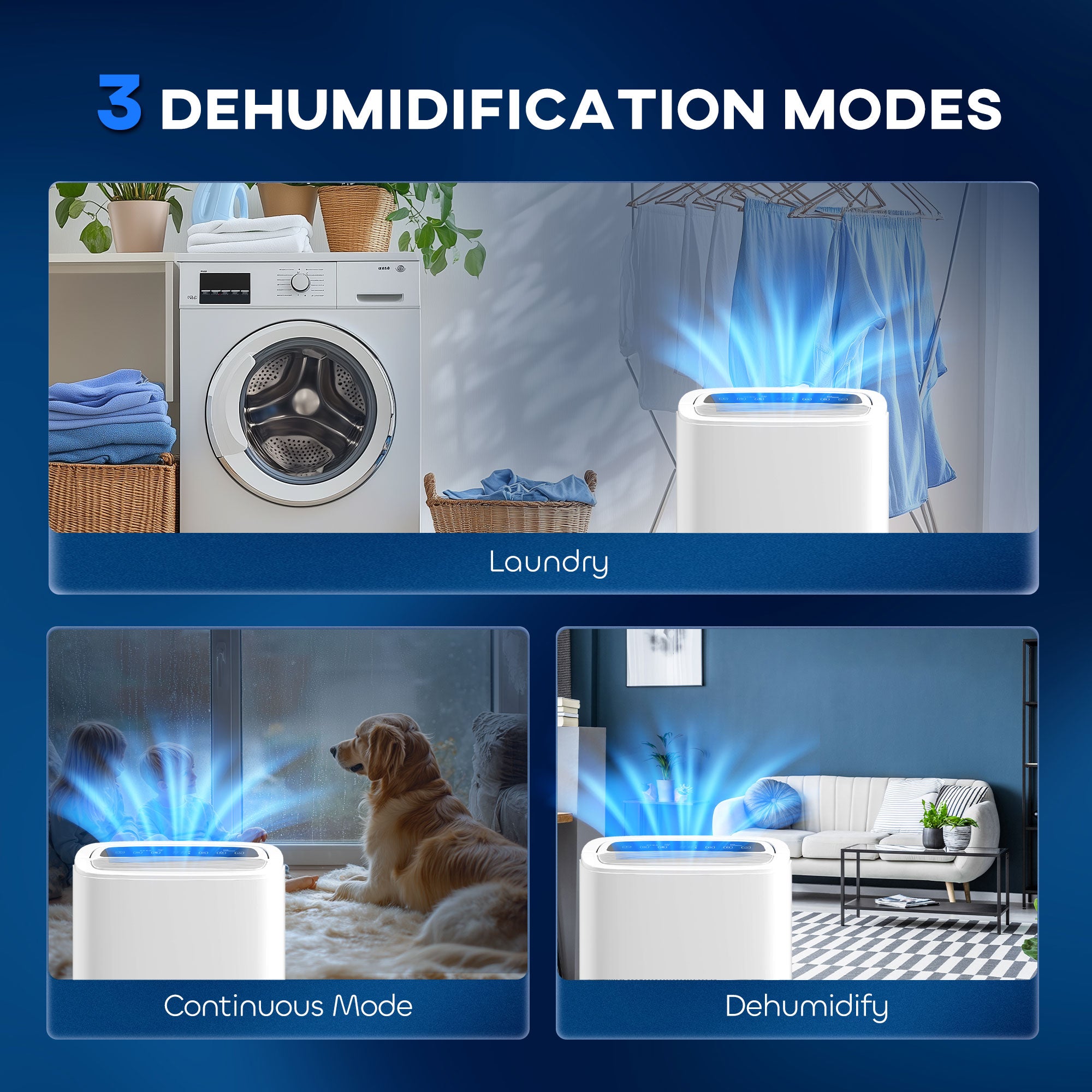 20L Dehumidifier, With Touch Control - White
