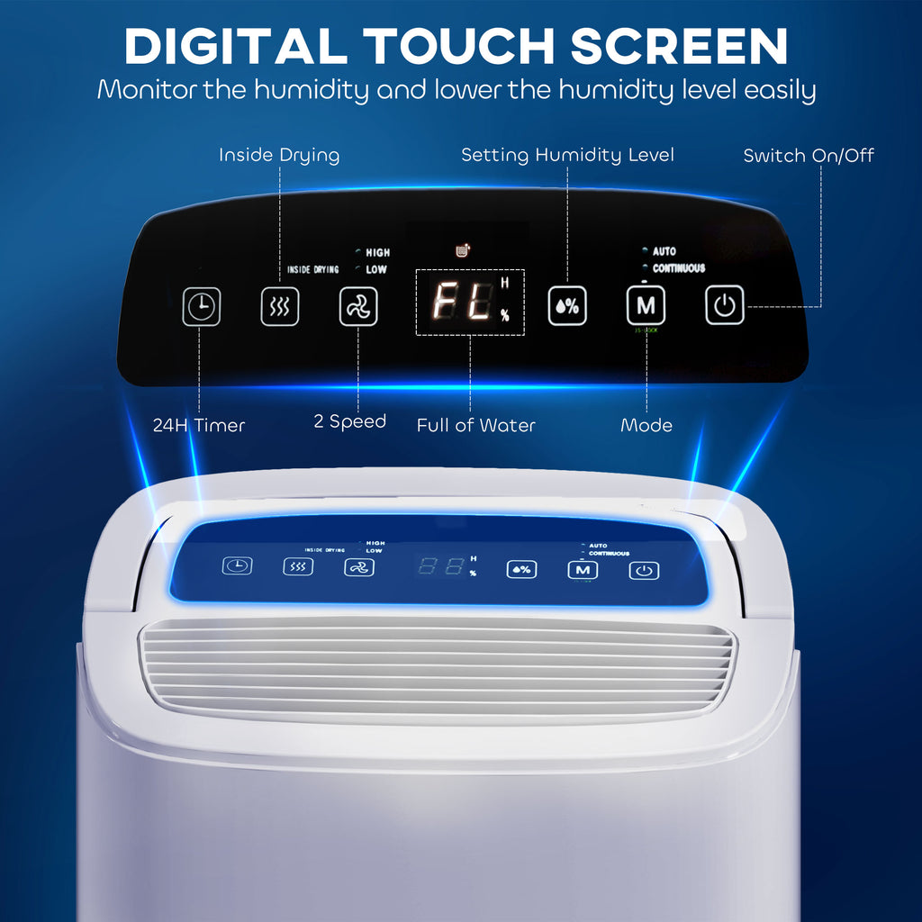 20L Dehumidifier, With Touch Control - White