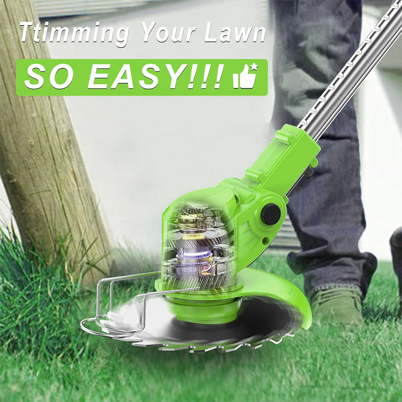 Cordless Electric Grass Trimmer 2-in-1 Lawn Edger W & 2 Batteries & Blades  Yard Garden Tool Kit