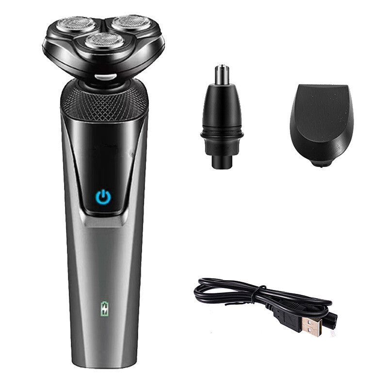 Electric Shaver Mens Razor Rotary Waterproof Pop-Up Beard Trimmer Wet Dry Cordless Nose Hair Cutting Barber Shaving Machine