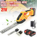 21V Cordless Hedge Trimmer 2in1 Grass Shear Shrub Branch Cutter With 2 Batteries
