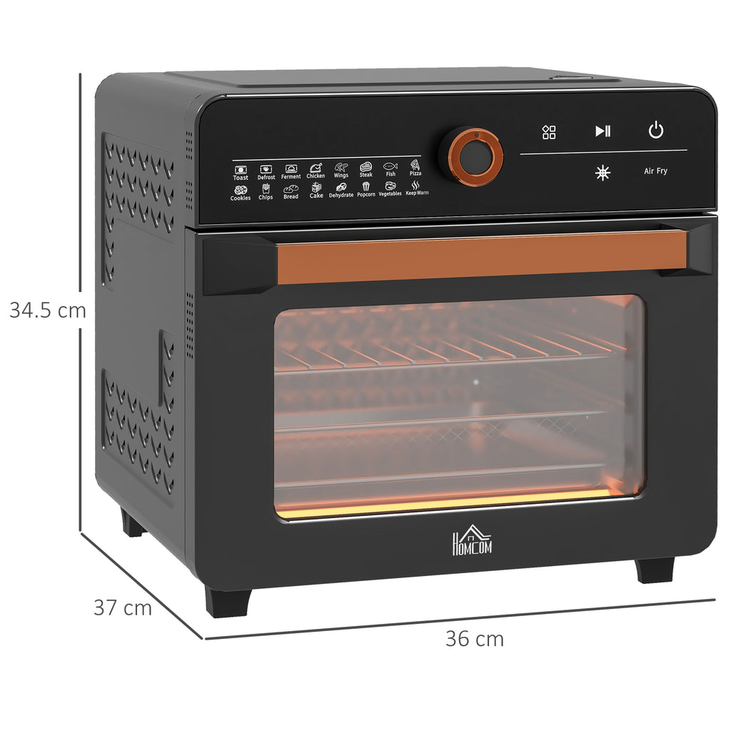 Air Fryer Oven, 20L Mini Oven, Multifunction Countertop Convection Oven With 16 Presets, Adjustable Temp And Time, 1400W