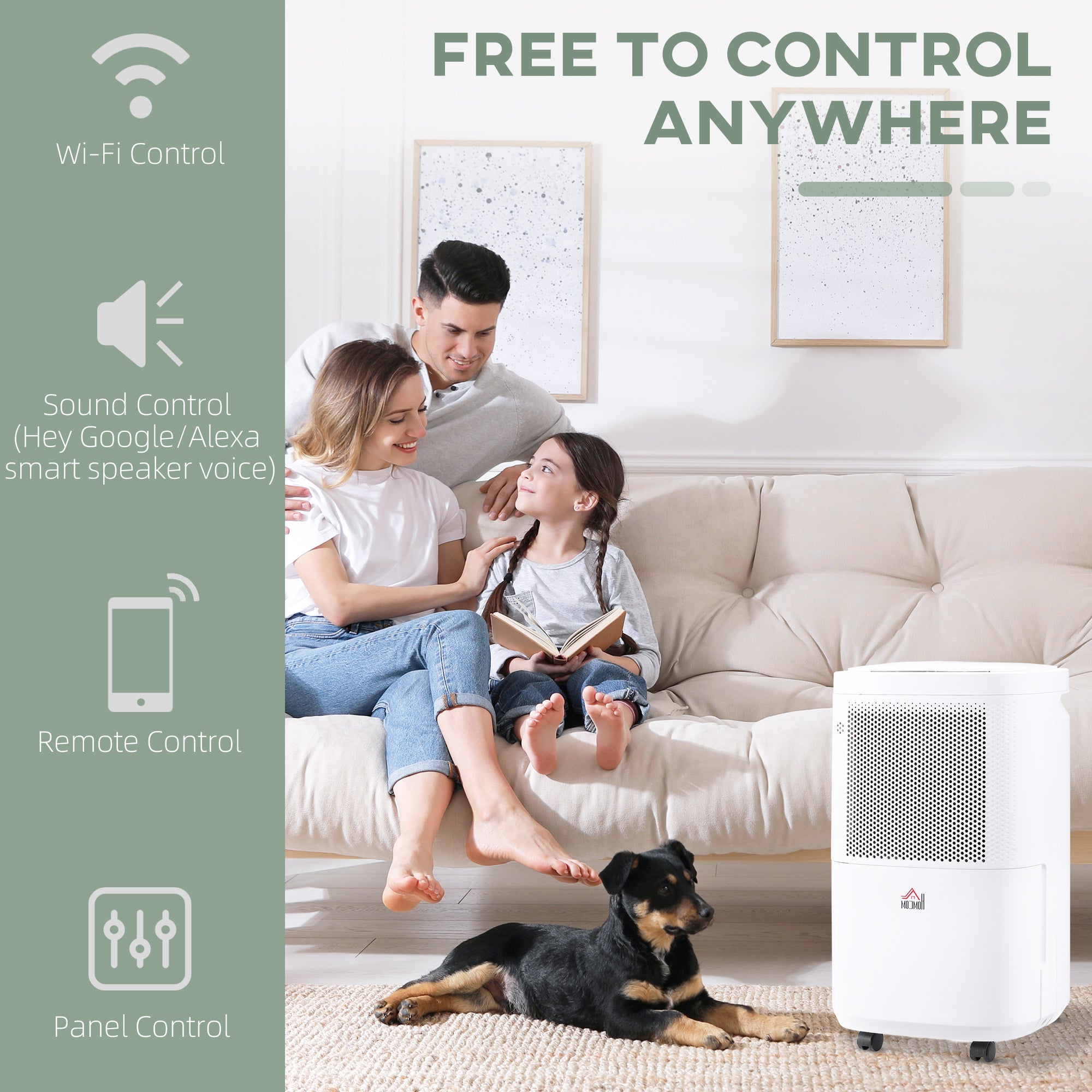 10L/Day 2200ML Portable Quiet Dehumidifier With WiFi Smart App Control, Electric Moisture Air Dehumidifier For Home Laundry Basement