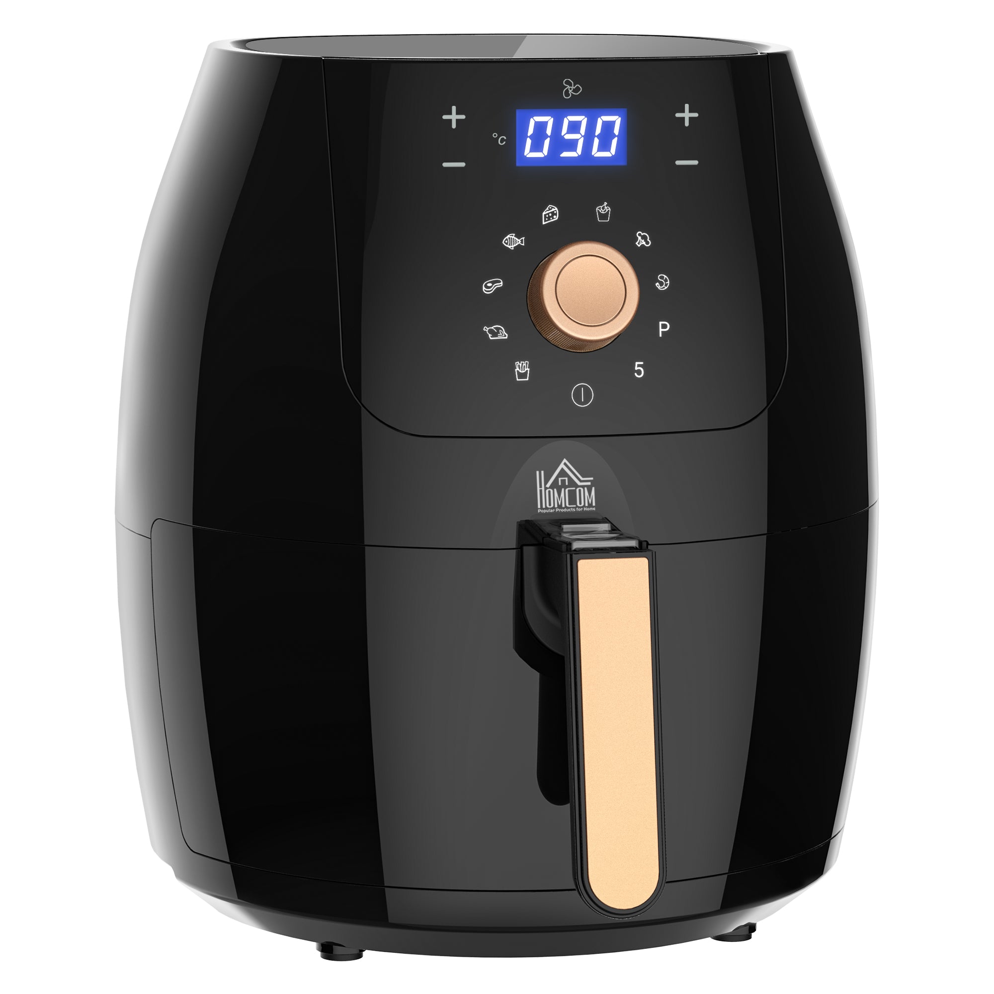 5.5L 1700W Air Fryer With Digital Display, 80-200℃
