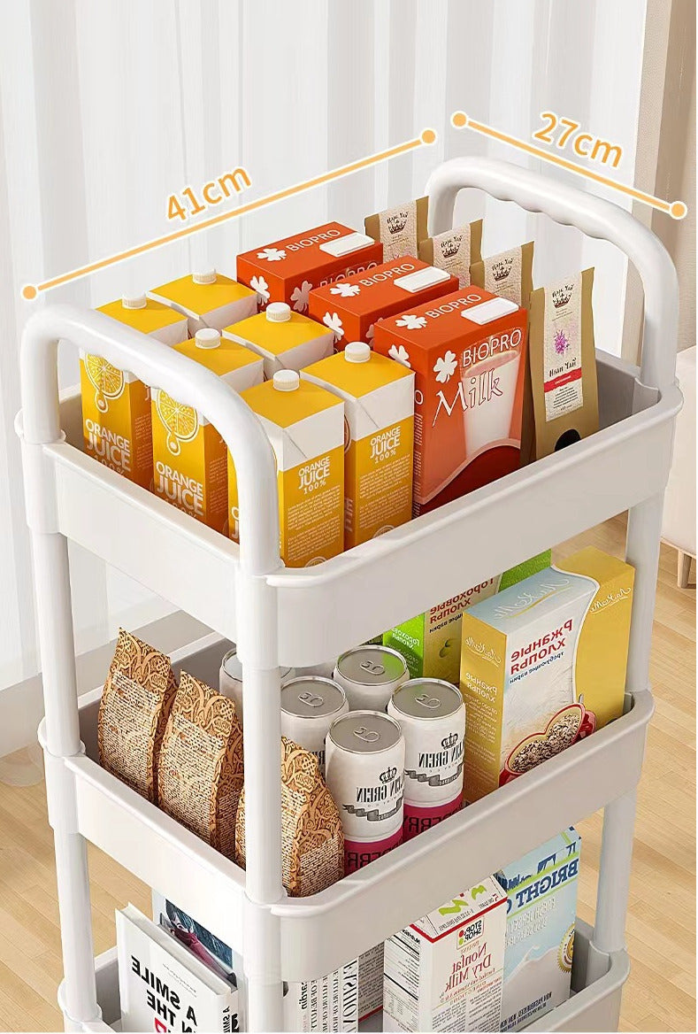 3 Tier Storage Trolley Cart On Wheels Kitchen Bathroom Laundry Rolling Rack