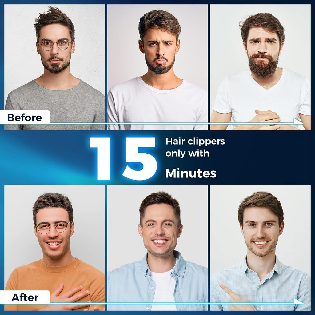 Professional Men Hair Clippers Trimmer Kit Cutting Machine Cordless Barber Salon