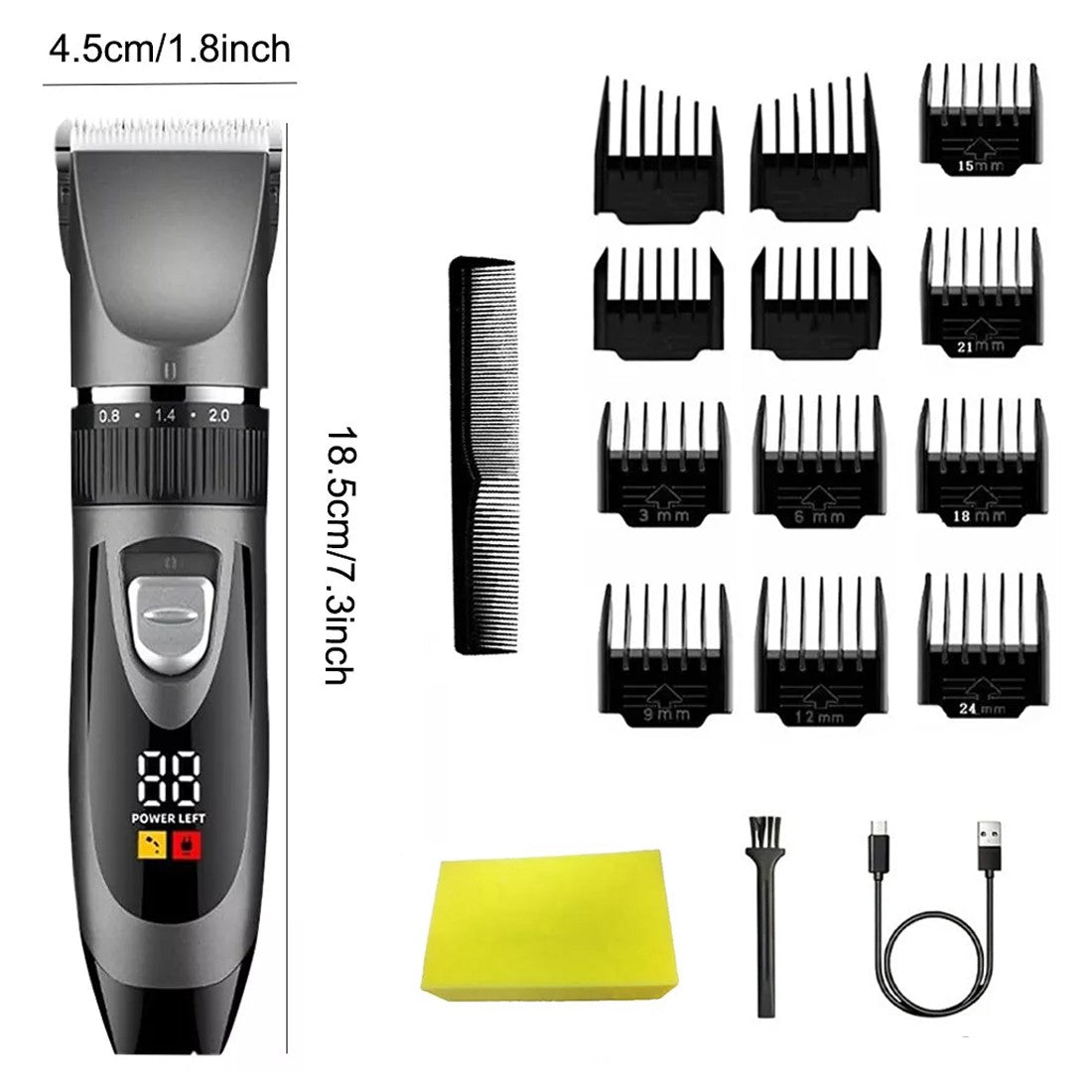 Cordless hair clippers for men professional barber set