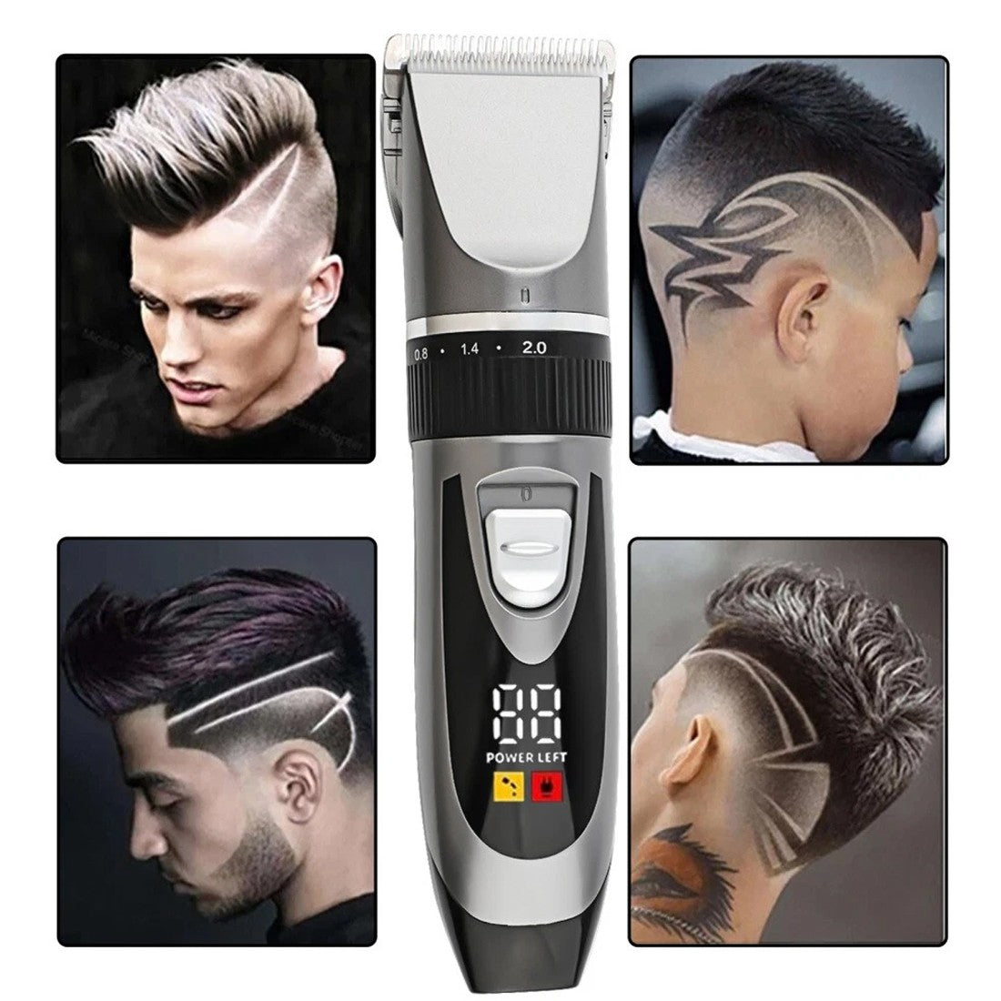 Rechargeable cordless hair clippers for men
