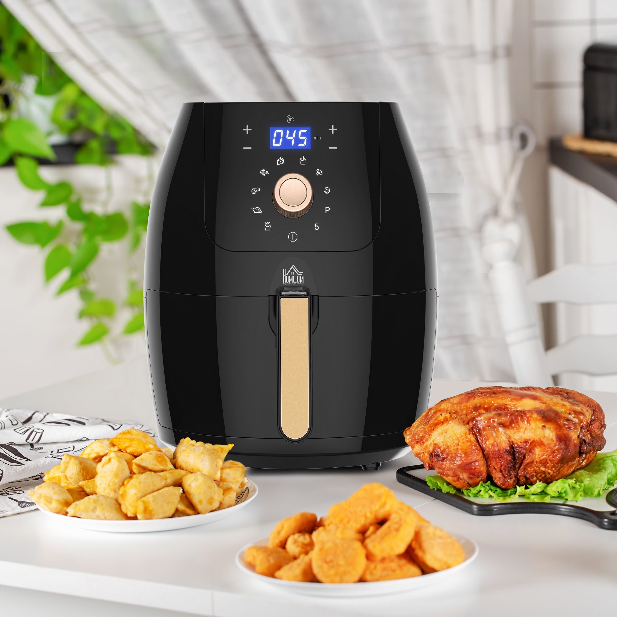 5.5L 1700W Air Fryer With Digital Display, 80-200℃