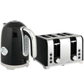 Retro 3000W Kettle And Toaster Set - Black