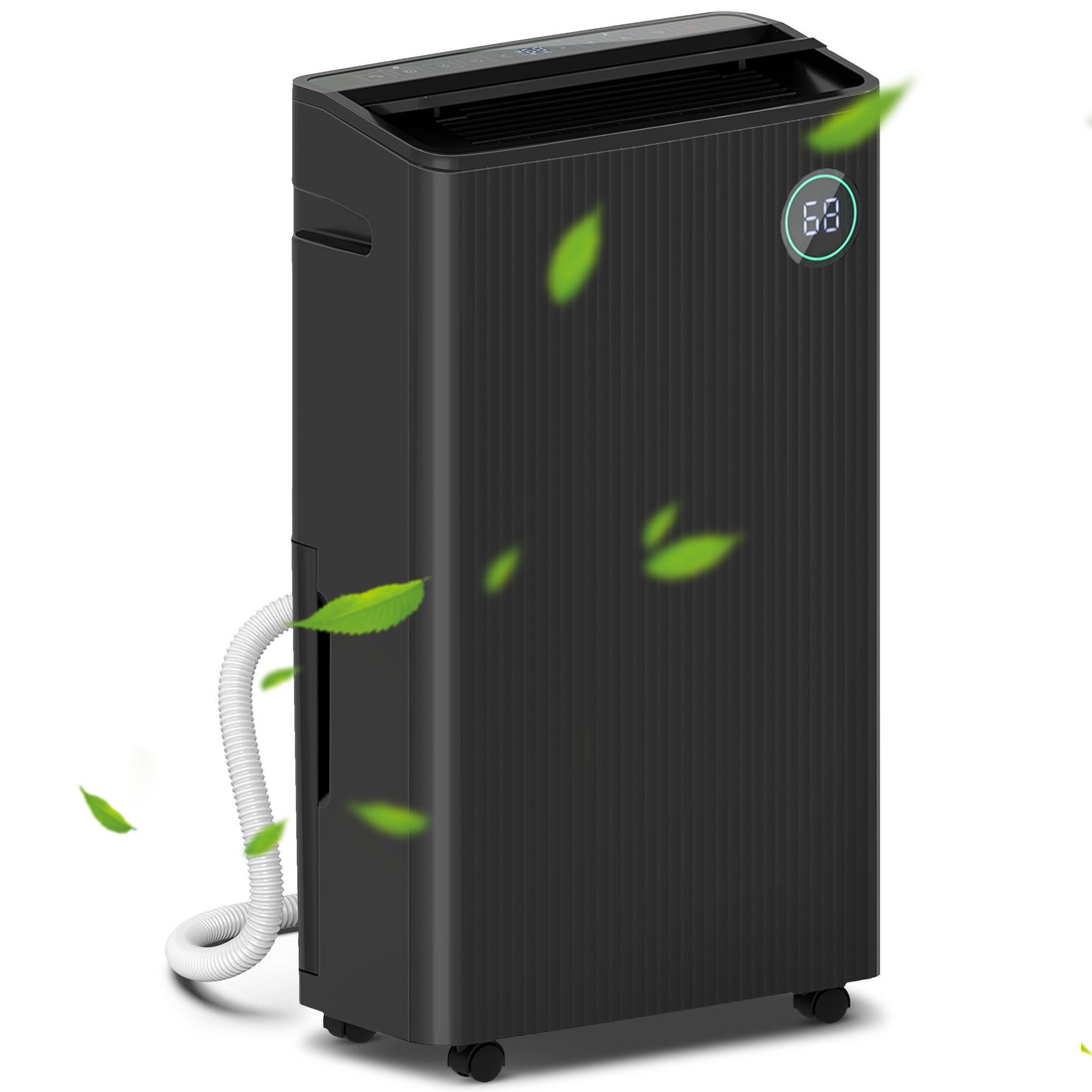 5500mL Portable Dehumidifier With Air Purifier, UVC, Ioniser, 24H Timer, 5 Modes, 16L/Day, For Home Laundry, Black